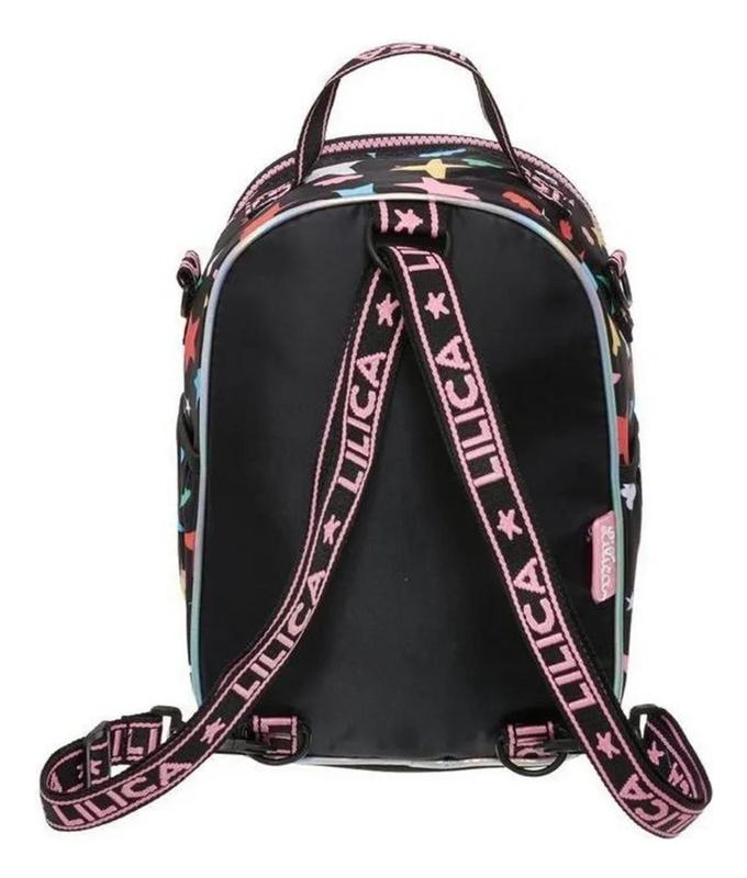 Kit Mochila De Costa Lilica Ripilica Lovit Prisma +lancheira Preto